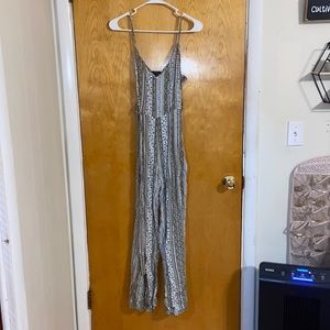 forever 21 jumpsuit with tie belt